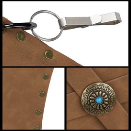 DONGKER Archery Arrow Quiver, PU Arrow Quiver Holder Archery Side Hip Quiver Waist Holder Bag w/Belt Clip for Target Hunting Field and Practice (black)