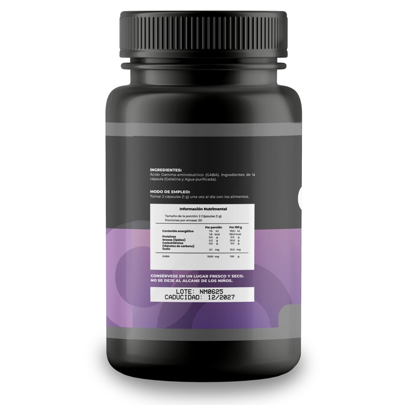 ENDAROO | GABA Suplemento Alimenticio de Ácido Gamma-Aminobutírico | 60