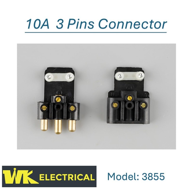 WK Electrical - Orange Inline Plug and Socket Cable Connector,