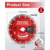 ZORUNNA 7 inch Diamond Saw Blades, 1/4" Segment Width Concrete