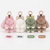 Fluffy Bunny Keychain for Holiday Gifting – Cute Bow Rabbit