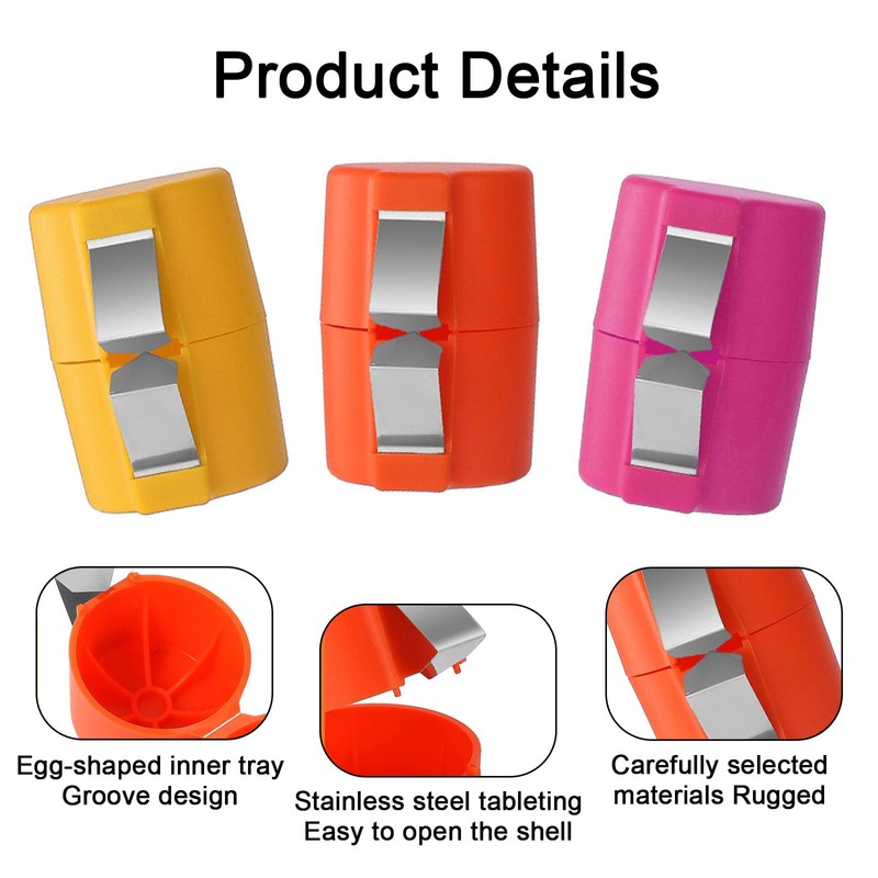 SSKHE 3 PCS Egg Cracker Tool, Egg Separator Tool Portable