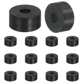 sourcing map 14 Pcs Multi Purpose Rubber Spacer, 0.2" OD x 0.7" ID x 0.4" Thickness Anti-Vibration Isolation Rubber Bushings Grommets Spacers Washers for Home Cars Boat Accessories (Black)