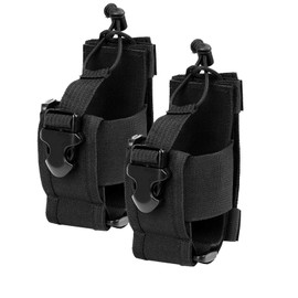 SATOMO Walkie Talkie Case, Radio Pouch, For Airsoft Games, Climbing, Set of 2, Black