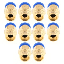 Yuecoom Pneumatic Quick Connector, 8 mm Diameter Thread 1/4BSP Air Fittings Adapter, Air Hose Connector, Quick Connector Fittings Set, Pack of 10