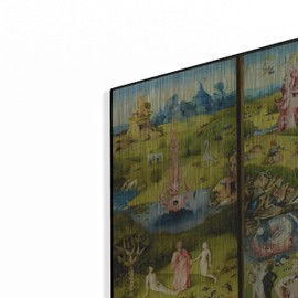 Luxe Metal Art 'The Garden of Earthly Delights - Triptych' by Hieronymus Bosch, Metal Wall Art, 24"x12"