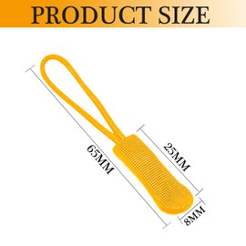 Fbshicung 10 Pcs Zipper Pull Replacemen Tab Heavy Duty Zipper Extender Cord for Bag Suitcase Jacket Luggage (Yellow)