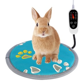 Furrybaby Pet Heating Pad, Waterproof Dog Heating Pad Mat for Cat with 5 Level Timer and Temperature, Pet Heated Warming Pad with Durable Anti-Bite Tube Indoor for Puppies Dogs Cats (Green Paw, 12")