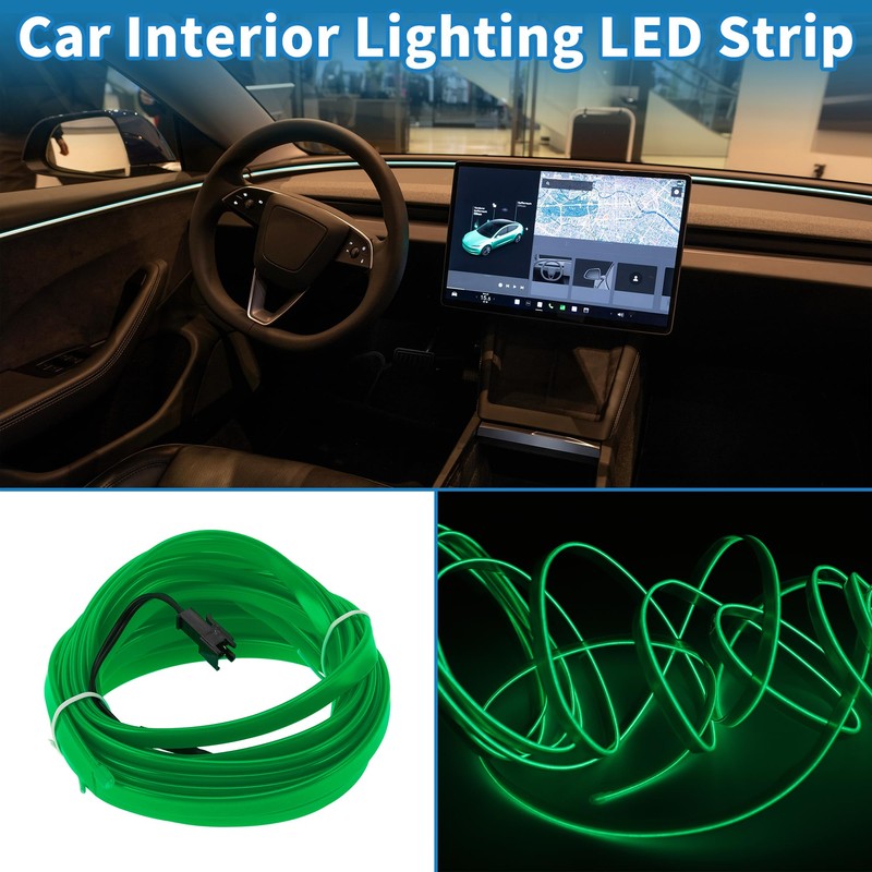 A ABSOPRO 5m EL Wire Cable LED Glow String Light