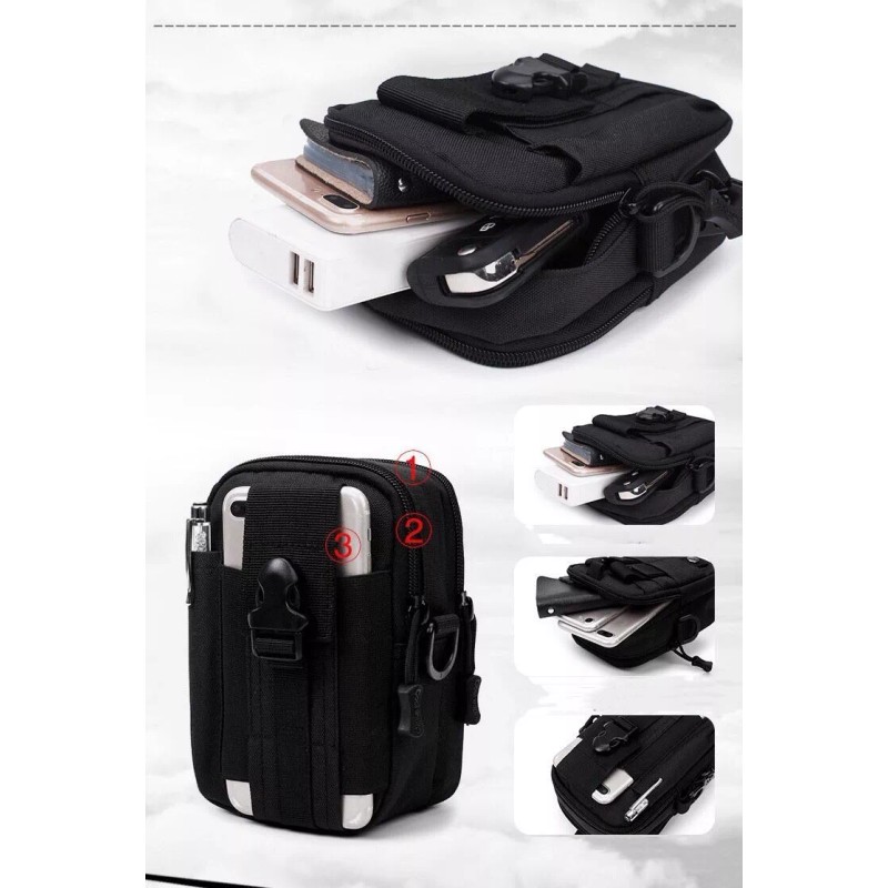 BOSSCO Mochila Táctica Militar Multiuso Celular Cartera Bolsa