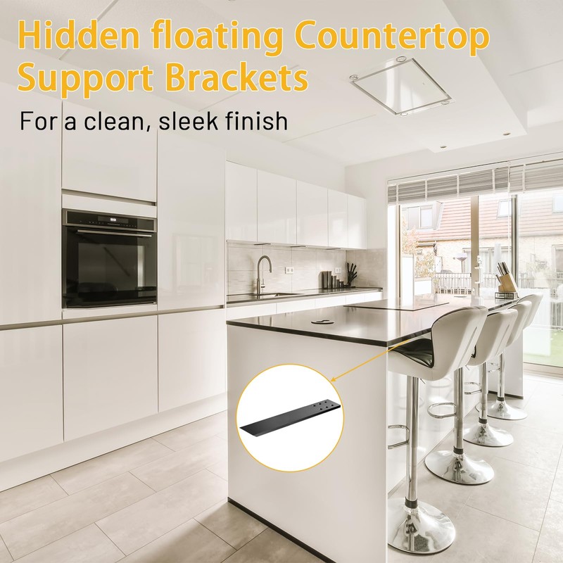 Hidden Granite Countertop Support Brackets 4 Pack 12" L x