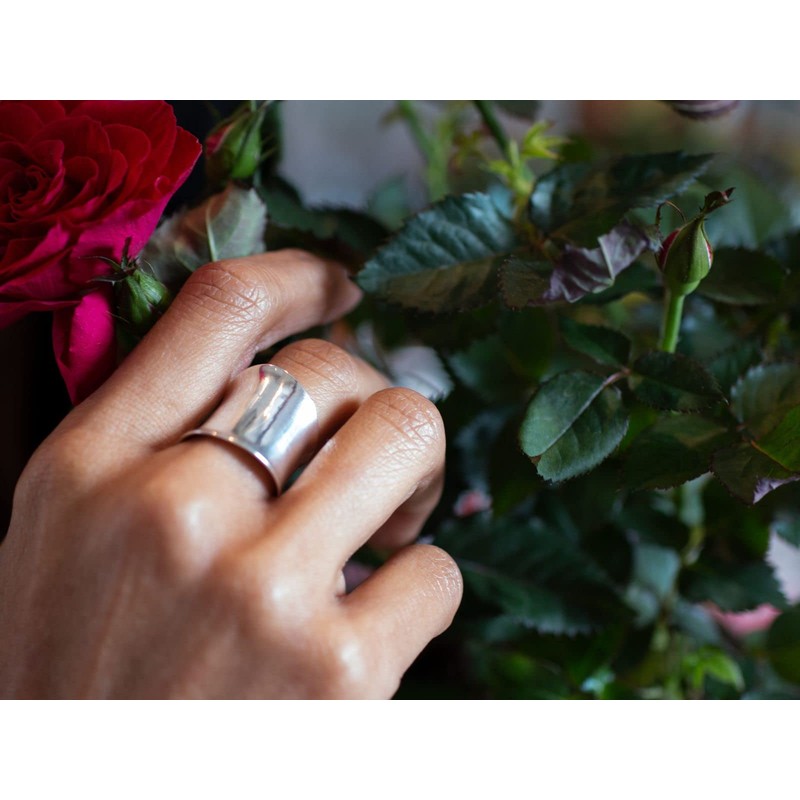 Fly Style Wide Silver Ring Women's Ring 925 Silver Ladies