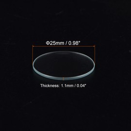 HARFINGTON 6pcs Watch Glass Crystal Lens, 25mm Dia. 1.1mm Edge Thickness Double Dome Round Clear Watch Glass Replacement Parts for Watchmaker Watch Glass Lens Replace