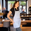Grey Apron for women with pockets. Server aprons with 3
