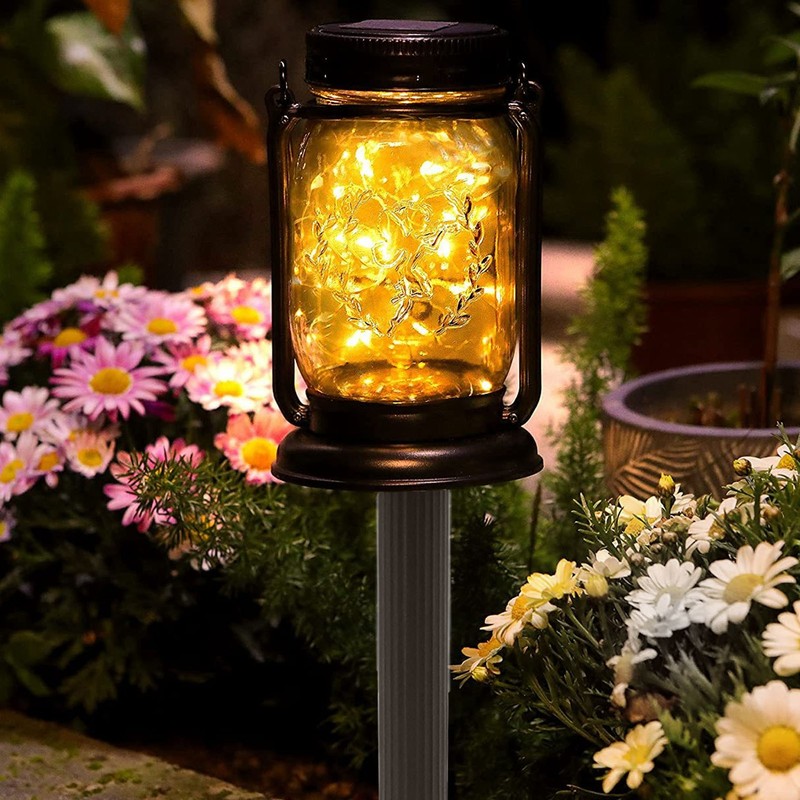 Outdoor Solar Lantern Auto Sensing ABS Glass Soft Warm Light