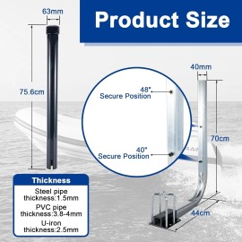 Cabtherlyn 1 Pair of Boat Trailer Guide, Trailer Guide Ons Galvanized Steel for Boat