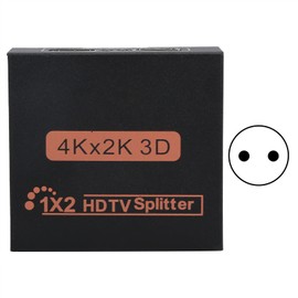 High Definition Multimedia Interface Splitter 4Kx2K 1‑In 2‑Out Computer Accessories 100‑240VEU Plug