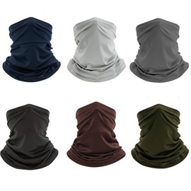 ZKSM Multifunctional Neck Gaiter Face Mask - Reusable Balaclava, Bandana Scarf & UV Protection Cover for Outdoor Sports, Men & Women (6 Colors)