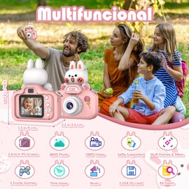 Bistfy Kids Camera 48MP and 1080P HD Digital Selfie Video Camera for Kids Age 3-12 Year Old Boys and Girls