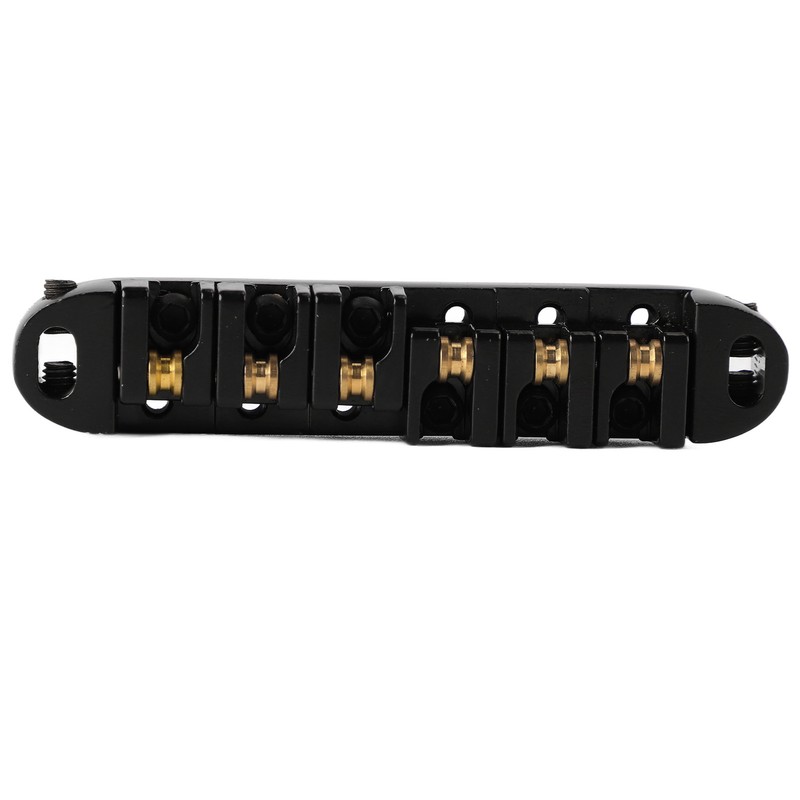 Guitar Roller Saddle Bridge Aluminium Alloy Black Tune Tailpiece Bridge