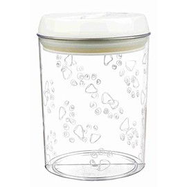 Trixie 24664 Futter- und Snackdose, Kunststoff, 1,5 l/ø 12 cm, transparent/weiß