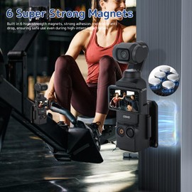 Mapille Magnetic Holder Stand for DJI Osmo Pocket 3, Pocket 3 Accessories Expansion Adapter, 180° Adjustable Magnetic Holder, Magnetic Case Holder for Desks, Vertical Surfaces