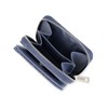 Jada GY-W291 Round Zipper Bifold Wallet with Rhinestone Logo, blue