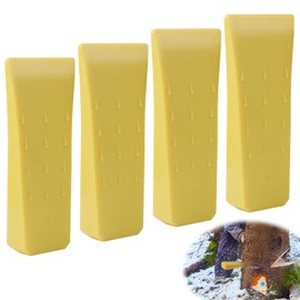 SWAWIS Pack of 4 Chainsaw Felling Wedge, Forest Wedge, Tree Wedges, Yellow, Tree Felling Wedge, 6 Inches, Plastic Forestry Wedge, Impact Resistant Wedge for Controlled Felling of Trees