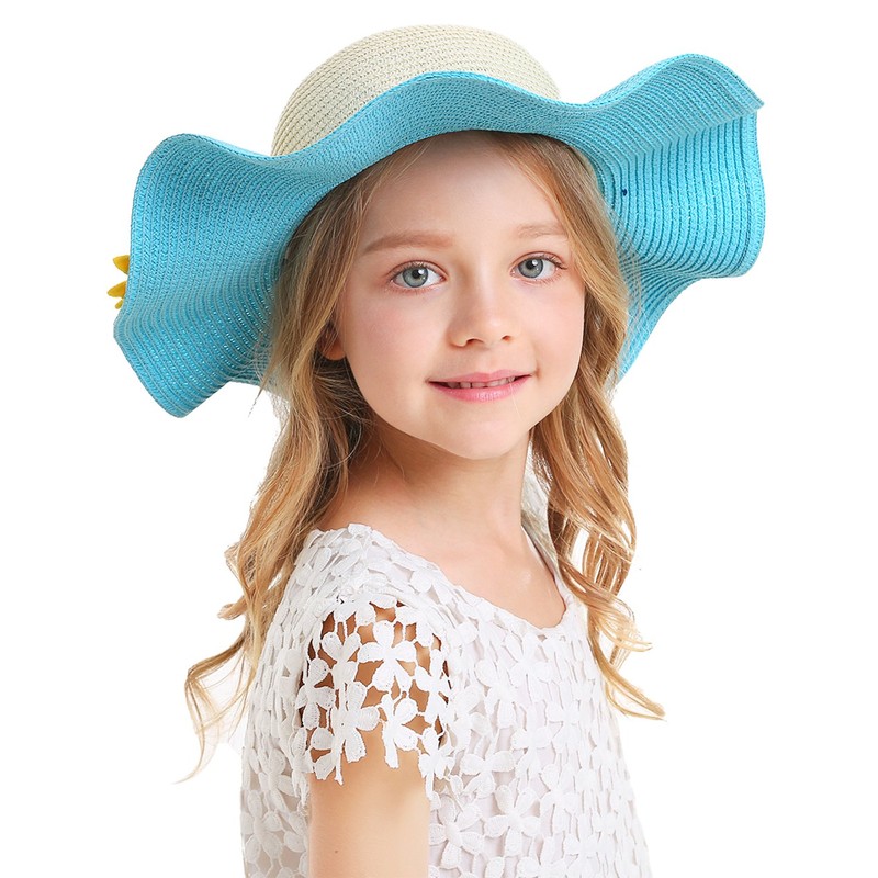 Sombreros de sol de ala grande para niños, multicolor, para