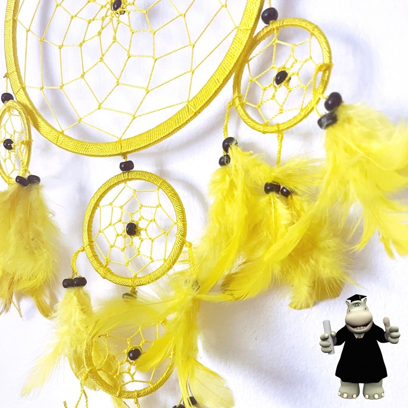 Large Yellow Dream Catcher