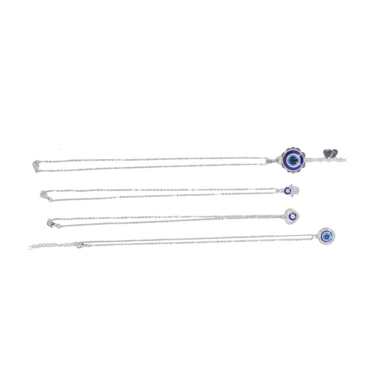 6 Pcs Scary Eye Bracelet Blue Eyes Good Luck Amulet