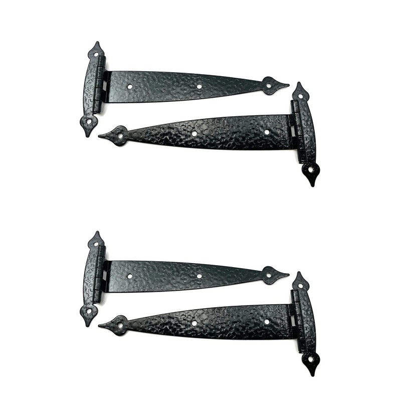 Harris Hardware 93F-HBE-4 Black Colonial Flush Surface Mount Strap Hinge