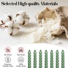 Tobeape Sage Green Twisted Taper Candles Set of 12, 10