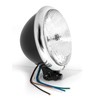 5¾ Inch H4 Headlight Black Chrome Bates Style with Parking