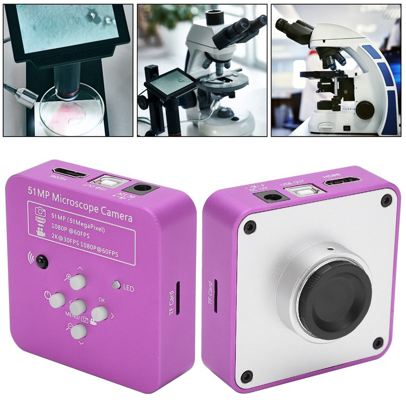 2K 51MP Microscope Camera USB Industrial Camera +1/2 Stereoscopic Microscope