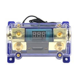 ZOOKOTO 200A Digital Circuit Breaker,Car Stereo Audio Led Display Digital Voltage Inline ANL Fuse Holder 0 2 4 Gauge in Out with 200 Amp Fuse