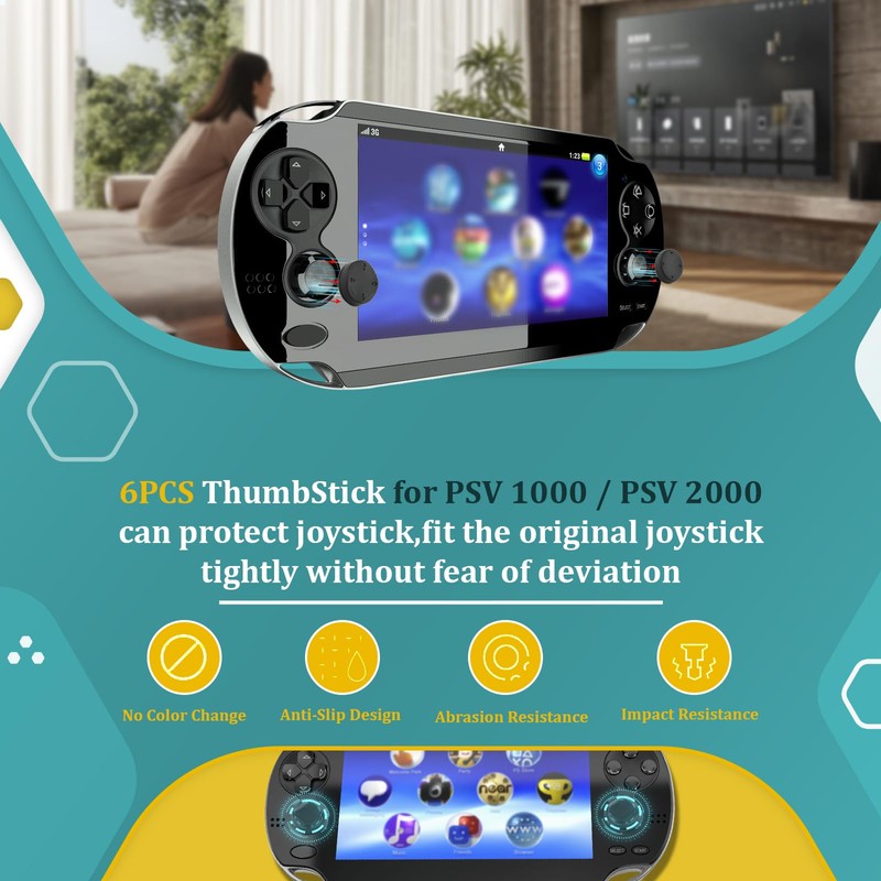 6PCS Thumbsticks for PS Vita PSV 2000 2001 Thumb Stick