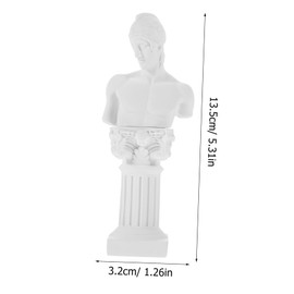 Ciieeo 1 Set Classic Roman Statue and Retro Greek Figurine Resin Column Stand for Desktop Garden Decor Unique Home Decoration with Fine Craftsmanship Elegant Appearance Mars and Roman
