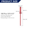 uxcell 100Pcs 1/8" x1/2" Aluminum Blind Rivets, Aluminum Grip and