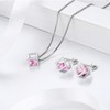 Aurora Tears October Birthstone Necklace Stud Earrings 925 Sterling Silver