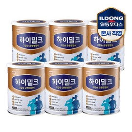 Ildong Hoodis 일동후디스 하이밀크 고칼슘 균형영양식 600g 6캔 Ildong Hudis High Milk High Calcium Balanced Nutritional Food 600g 6 Cans