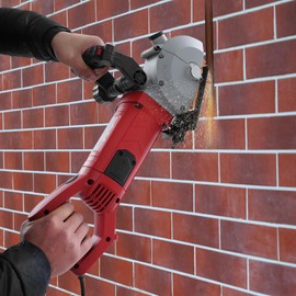 Wall Chaser Concrete Cutter Electric Wall Groove Cutting Machine with 5 Pcs Saw Blades 42MM Cutting Width/41MM Cutting Depth for Slotting Brick Granite Marble Concrete Grooves 110V 4800W