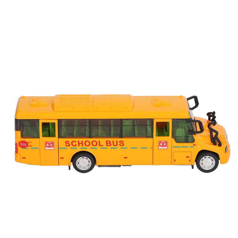 School Bus Model Yellow Die Casting Alloy Openable Door Realistic