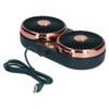 Car Fan 360° Rotatable 3 Speed DualHead USB Powered Mini
