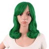 MapofBeauty 16 Inch/40 cm Short Side Bangs Medium Curly Wig
