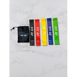 Resistance Bands, [Set of 5] Skin-Friendly Resistance Fitness Exercise Loop Bands with 5 Different Resistance Levels - Carrying Case Included - Ideal for Home, Gym, Yoga, Training