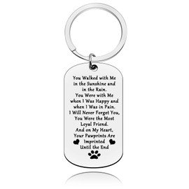 In Memorial Cat Gift Dog Owner Keyring Sympathy Gift for Loss of Pet Remembrance Condolences Gift Pet Lover Inspirational Gift Memorial Keyring Gift Pet Owner Gift for Women Men Sympathy Keyring Gift