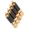 4Pcs RCA Sound Plug Carbon Fiber Gold Plated Oxidation Resistance