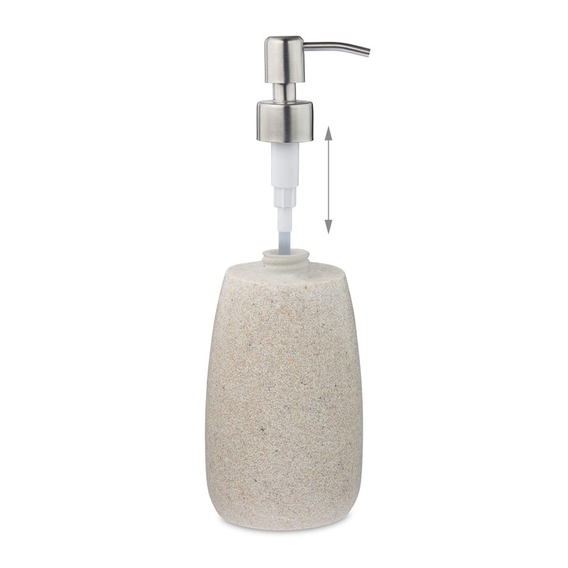 Relaxdays Soap Dispenser 300ml Refillable Bathroom Kitchen Liquid Soap Dispenser