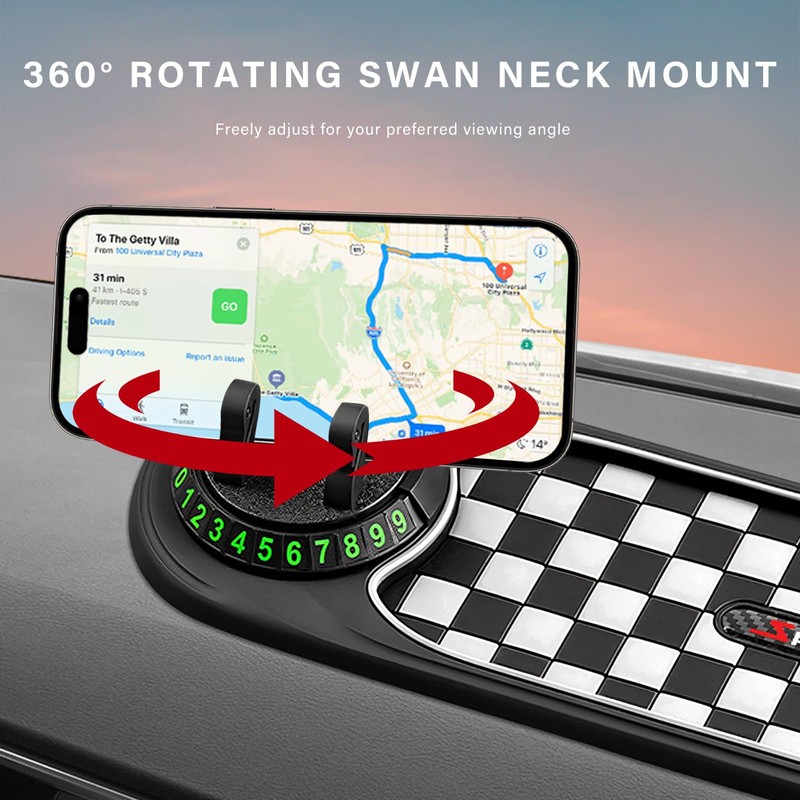Car Phone Holder, 3-in-1 Dashboard Pad Rotatable Phone Holder with